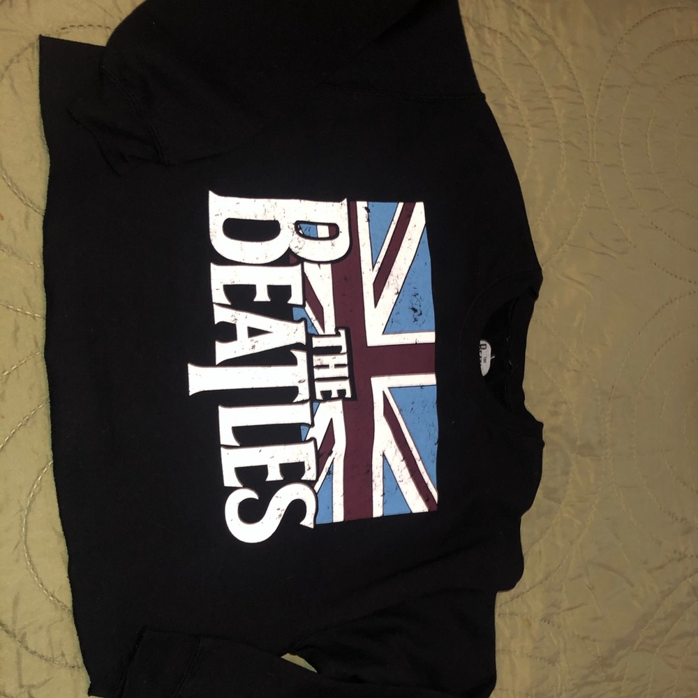 The Beetles Long Sleeve Cropped Crewneck